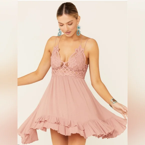 Free People Adella Slip (Rose) Women's Dress Free People Adella Slip (Rose) Women's Dress